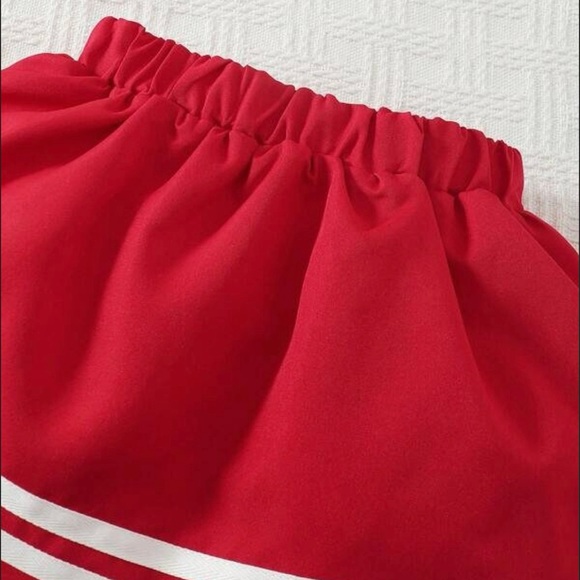 9-12 months baby Girl Red Cheer outfit. - Picture 5 of 6